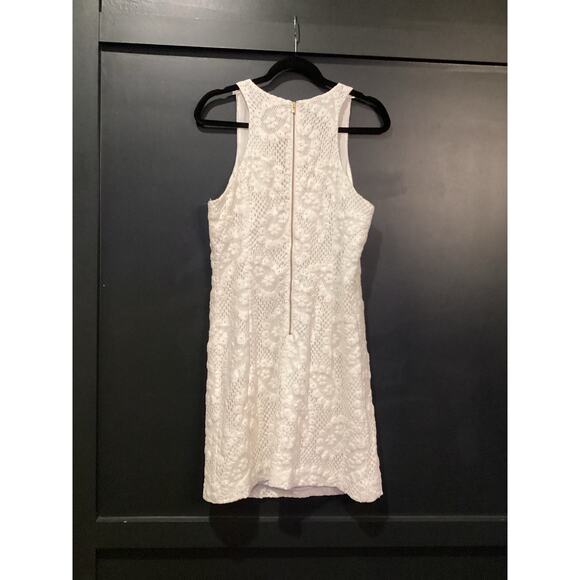 Lilly Pulitzer Augusta Shift sleeveless mini Dress White Lace size 10 - Picture 3 of 10